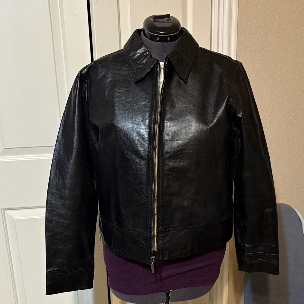 Liz Claiborne Classic Black Leather Jacket